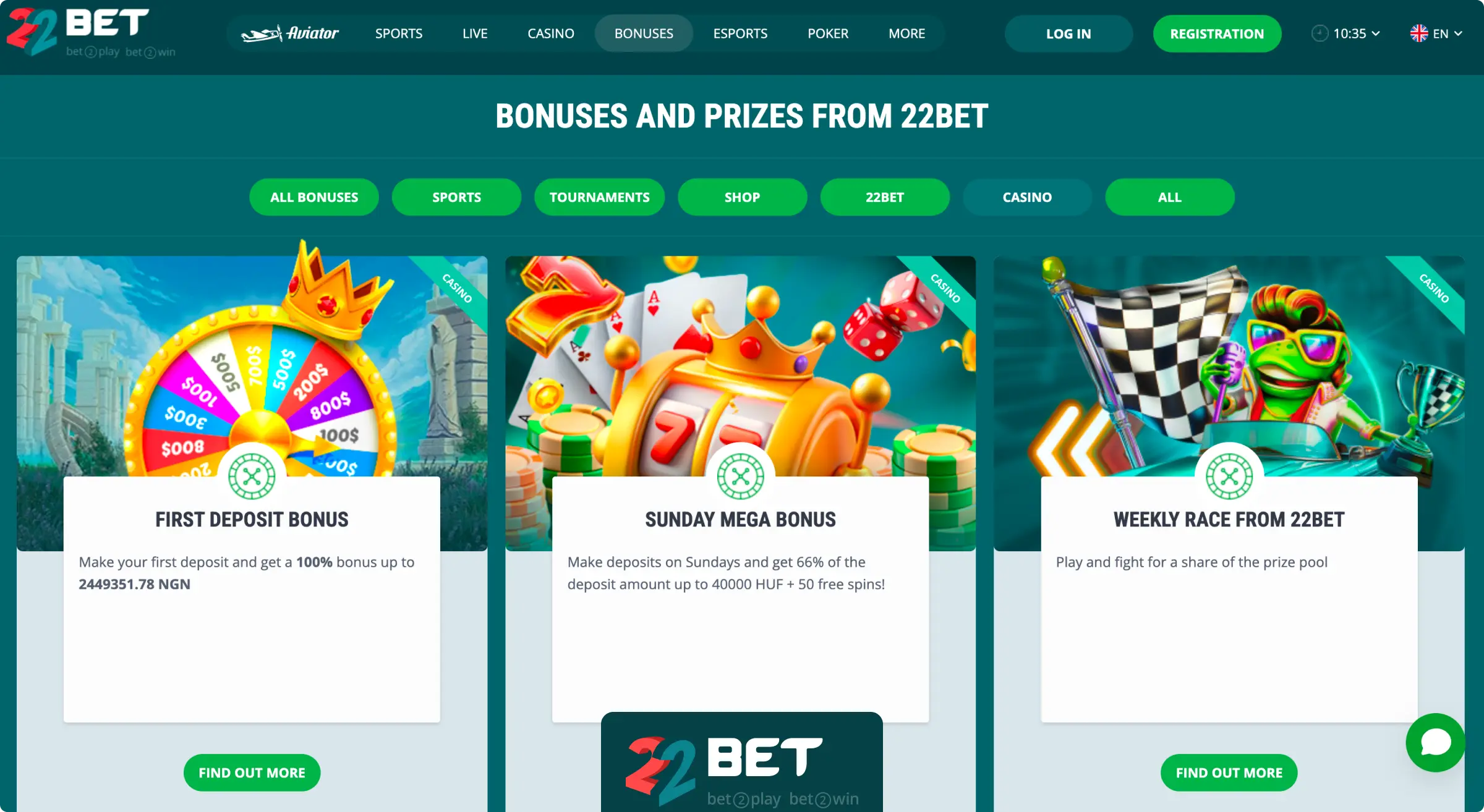 22Bet Promotions